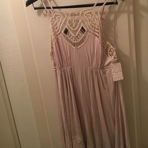 Cream colored high low sundress