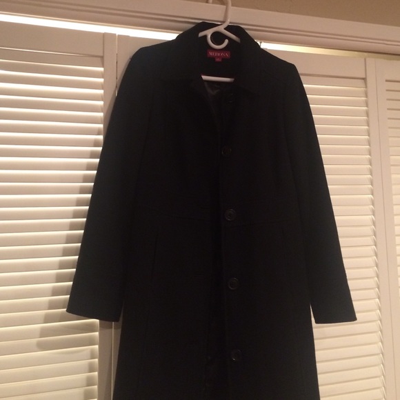 Long black wool coat