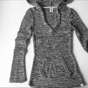 Roxy Marled V-neck hooded pullover