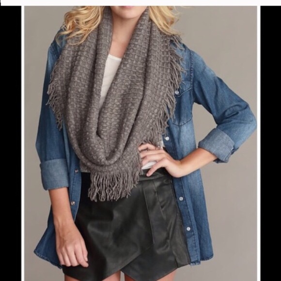 Vivacouture Accessories - New Black Fringe infinity scarf