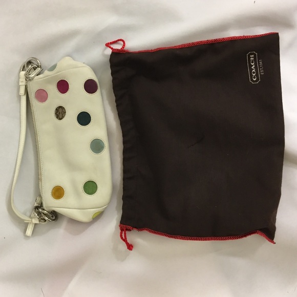 COACH Small Polka Dot Zip Top Purse