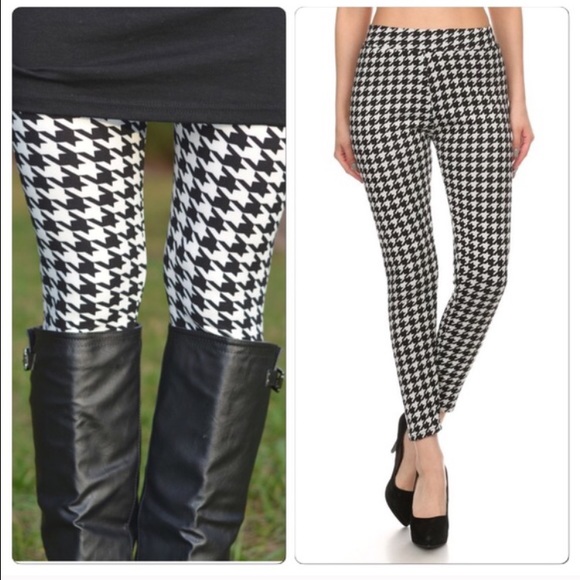 Chic Houndstooth Leggings - Picture 2 of 3
