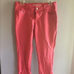 Coral skinny jeans