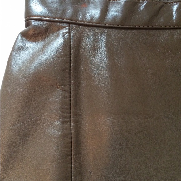 Vintage Genuine Leather Skirt - Picture 4 of 4