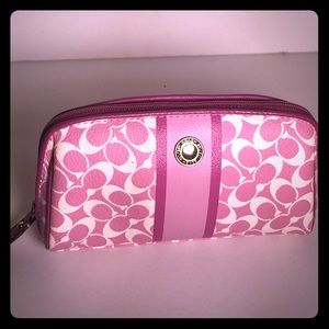 Authentic coach cosmetic bag