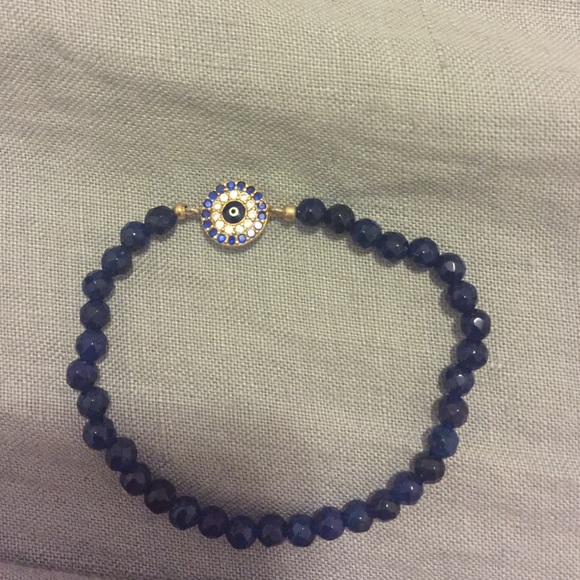 Navy Blue Beaded Bracelet