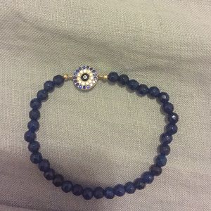 Navy Blue Beaded Bracelet