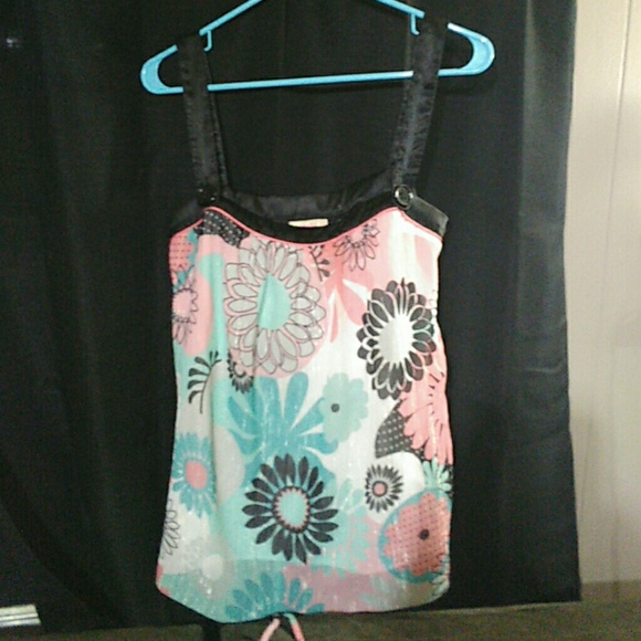 Candies flowy shiny tank top sz XL