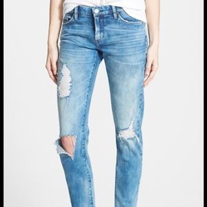 Distressed jeans