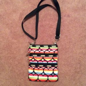 LeSportsac Multicolor Heart Bag NWOT