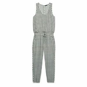 Silk black & white Theory jumpsuit