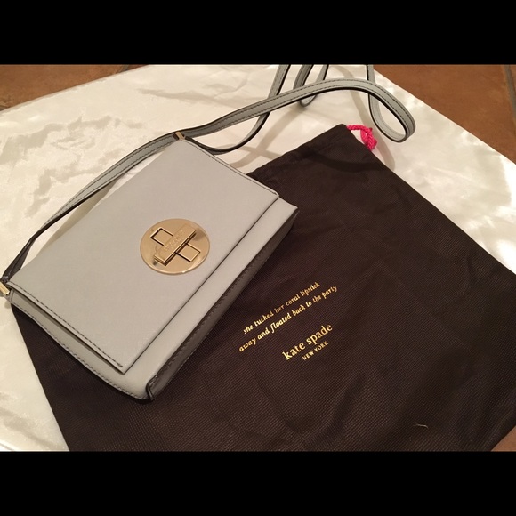 New- Kate Spade shoulder purse, sky blue/gray