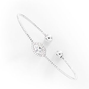 Rhodium and crystal Art Deco bracelet