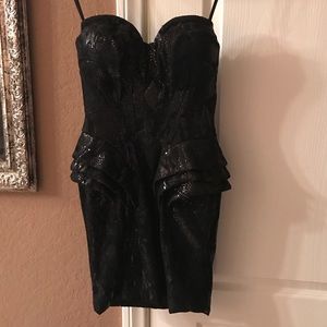 Abyss by Shelly strapless cocktail dress