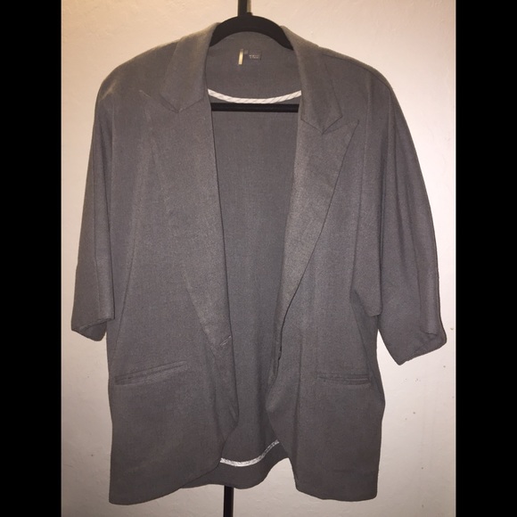 Sparkle & fade oversized heather grey blazer.