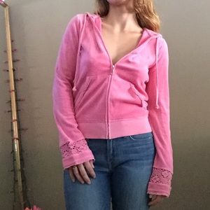 💖RARE Juicy Couture Pink Terry Cloth Hoodie