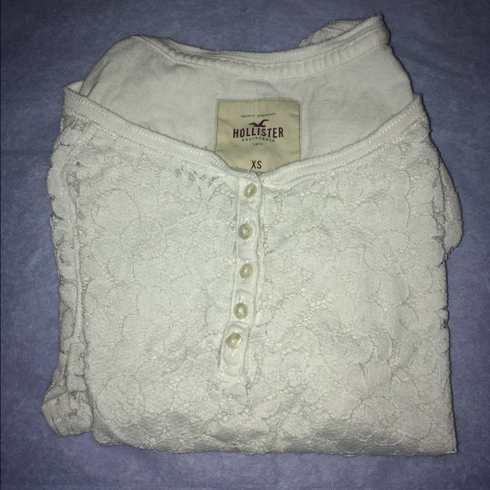 Lace Hollister Quarter sleeve shirt