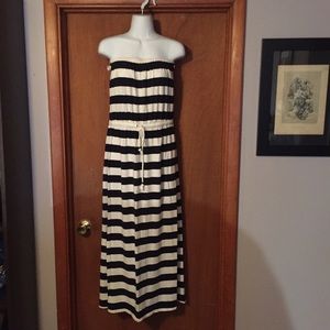 Striped Sleeveless Maxi Dress