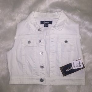 🎀White denim vest