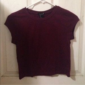 Forever 21 Burgundy Crop Top