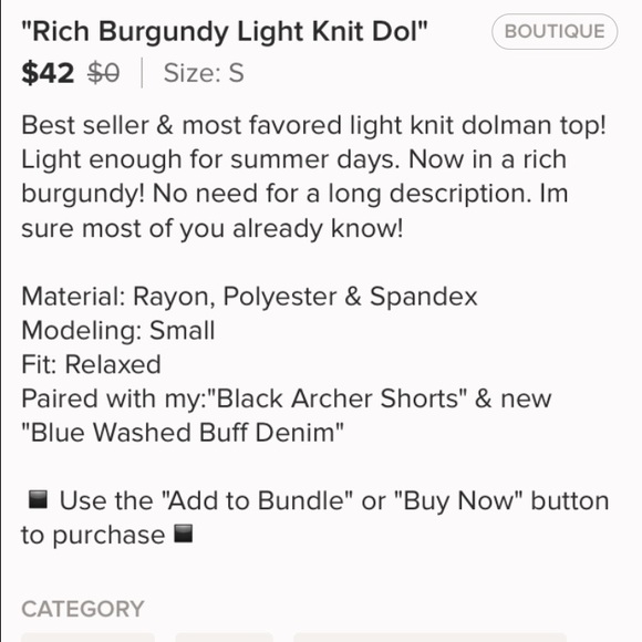 🆕Rich Burgundy Light Knit Dol - Picture 4 of 4