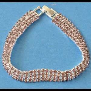 Silver Plated Cubic Zirconia Womens Bracelet