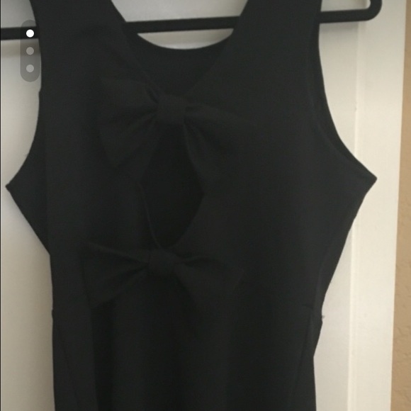 Black bowed dress