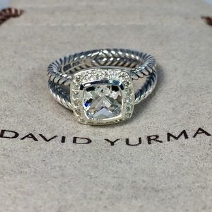 David Yurman Petite Albion Ring with White Topaz