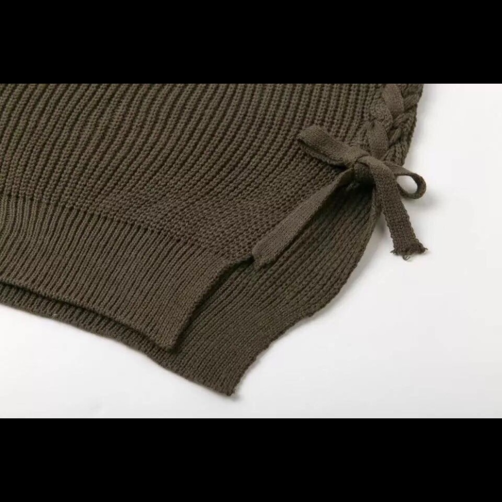 NEWSexy lace up style sweater tunic dress - Picture 5 of 7