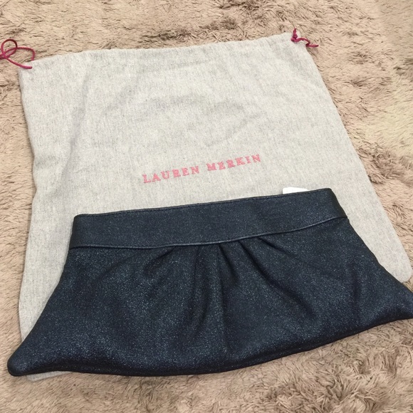 Lauren Merlin blue clutch - Picture 1 of 3