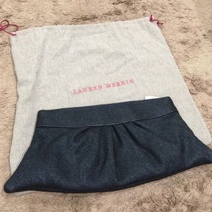 Lauren Merlin blue clutch