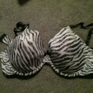 Zebra print bra