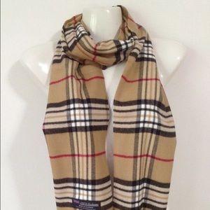 100% Cashmere Burberry-Like Design Scarf