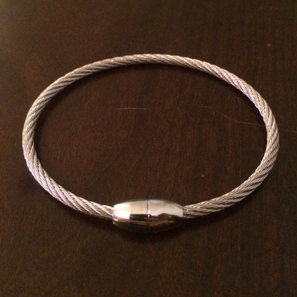 Silver Cable Bangle - image 1