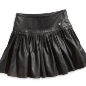 GUESS Girl Pleated Faux-Leather Skirt