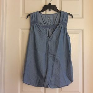 ON SALE - Gap Chambray Sleeveless Shirt