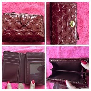 Patent leather Coach wallet