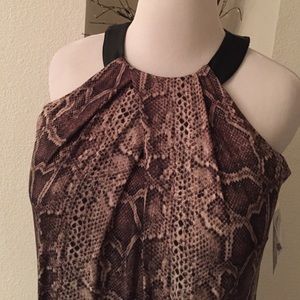 👗 NWT Snakeskin & Leather Dress