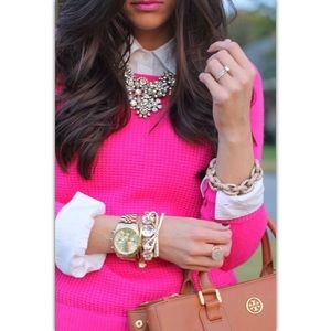 Pink knit sweater