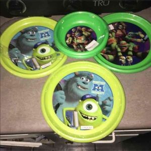 Monster inc/mutant ninja turtle bowls