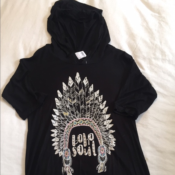 NWT Short sleeve Hoodie Top