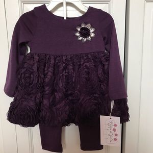 Holiday/formal top and matching pants.