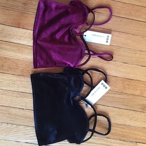 Brand New velvet crop tops