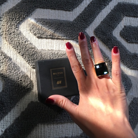 Balmain Paris emerald ring.