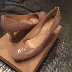 Cole Haan maple sugar patent pumps