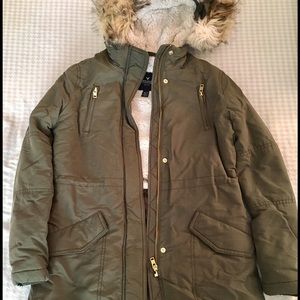 Women's American Eagle Olive Parka Jacket