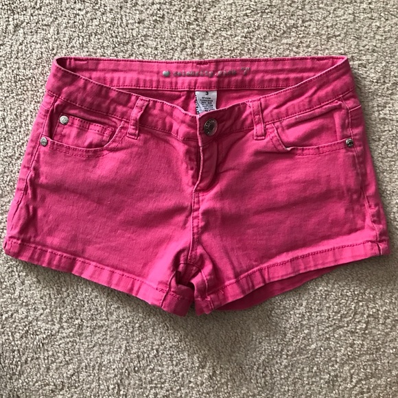 Pink in color Celebrity Pin shorts - Picture 1 of 3