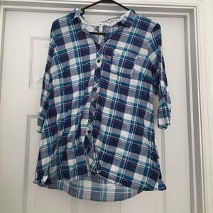Maternity button down flannel