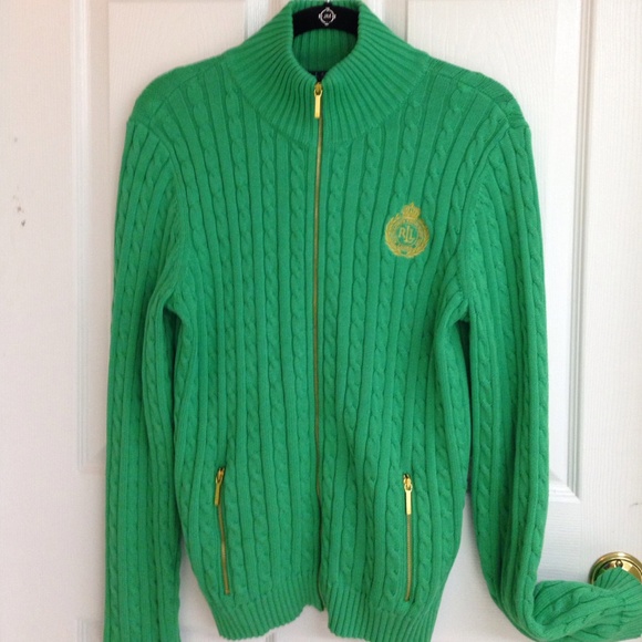 Lauren Ralph Lauren Sweaters - LAUREN Ralph Lauren Green Sweater Gold Zippers L