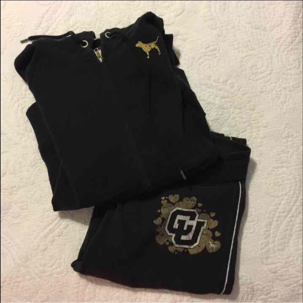 PINK university of Colorado sweatsuit